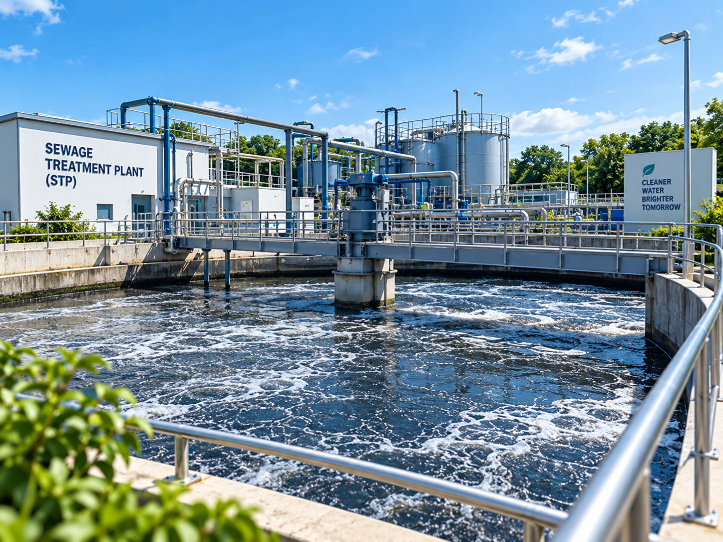 EESPL turnkey Sewage Treatment Plant (STP) installation and industrial facility